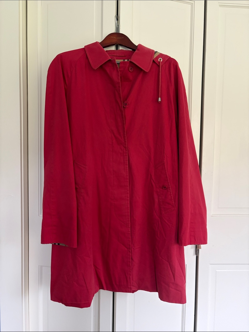 Burberry Red cotton trench size 10